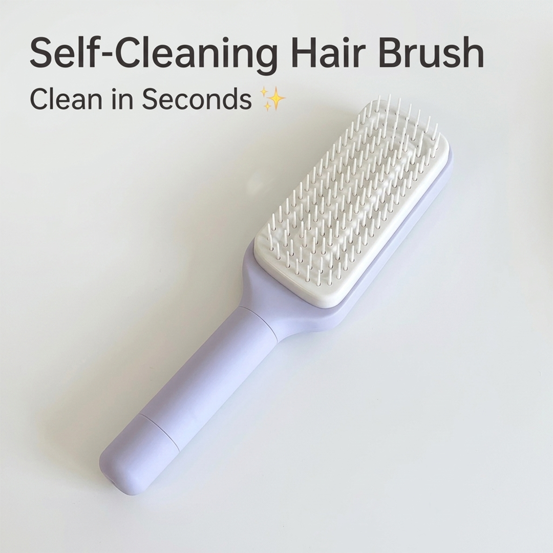 Self-Cleaning Hair Brush - Cleans in 2 Seconds
