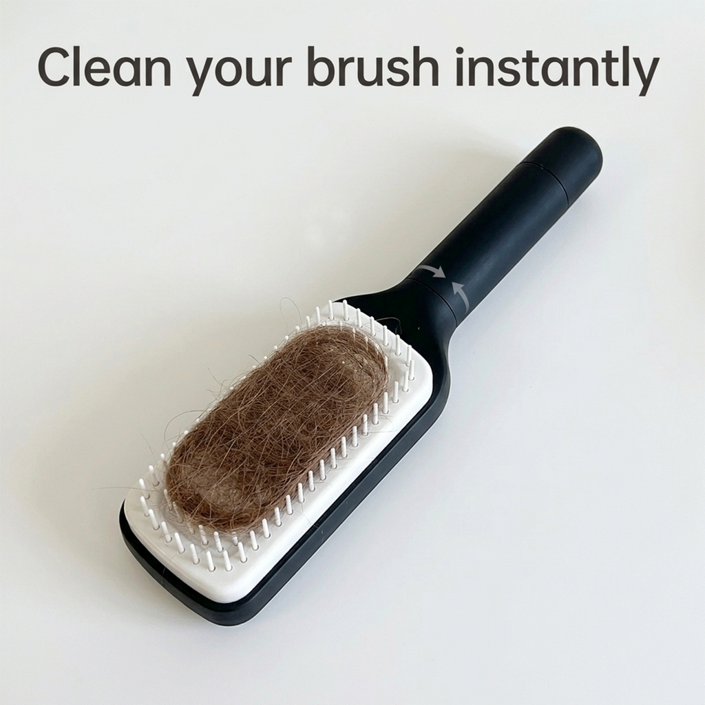 Self-Cleaning Hair Brush - Cleans in 2 Seconds