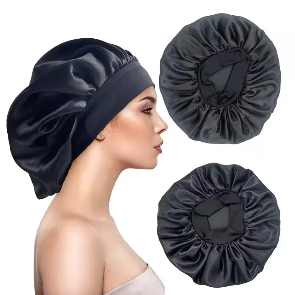 Satin Sleep Bonnet - Anti-Frizz Hair Protection Night Cap for Sleeping