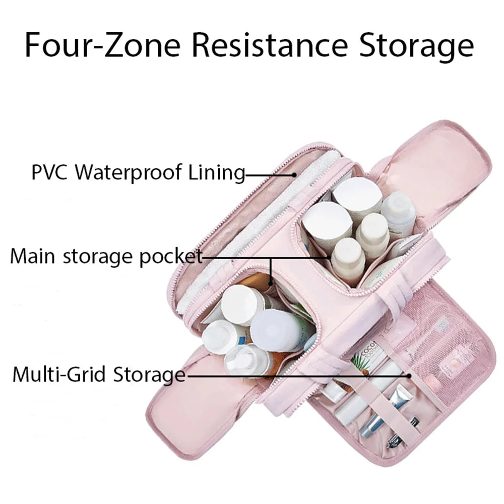 Beauty Travel Bag - Waterproof Makeup & Toiletry Organizer Case