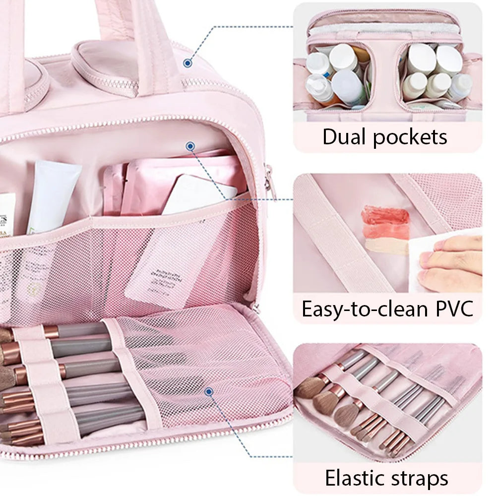 Beauty Travel Bag - Waterproof Makeup & Toiletry Organizer Case