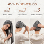 Microfiber Hair Towel - Quick Dry Hair Wrap for Frizz-Free Hair Care