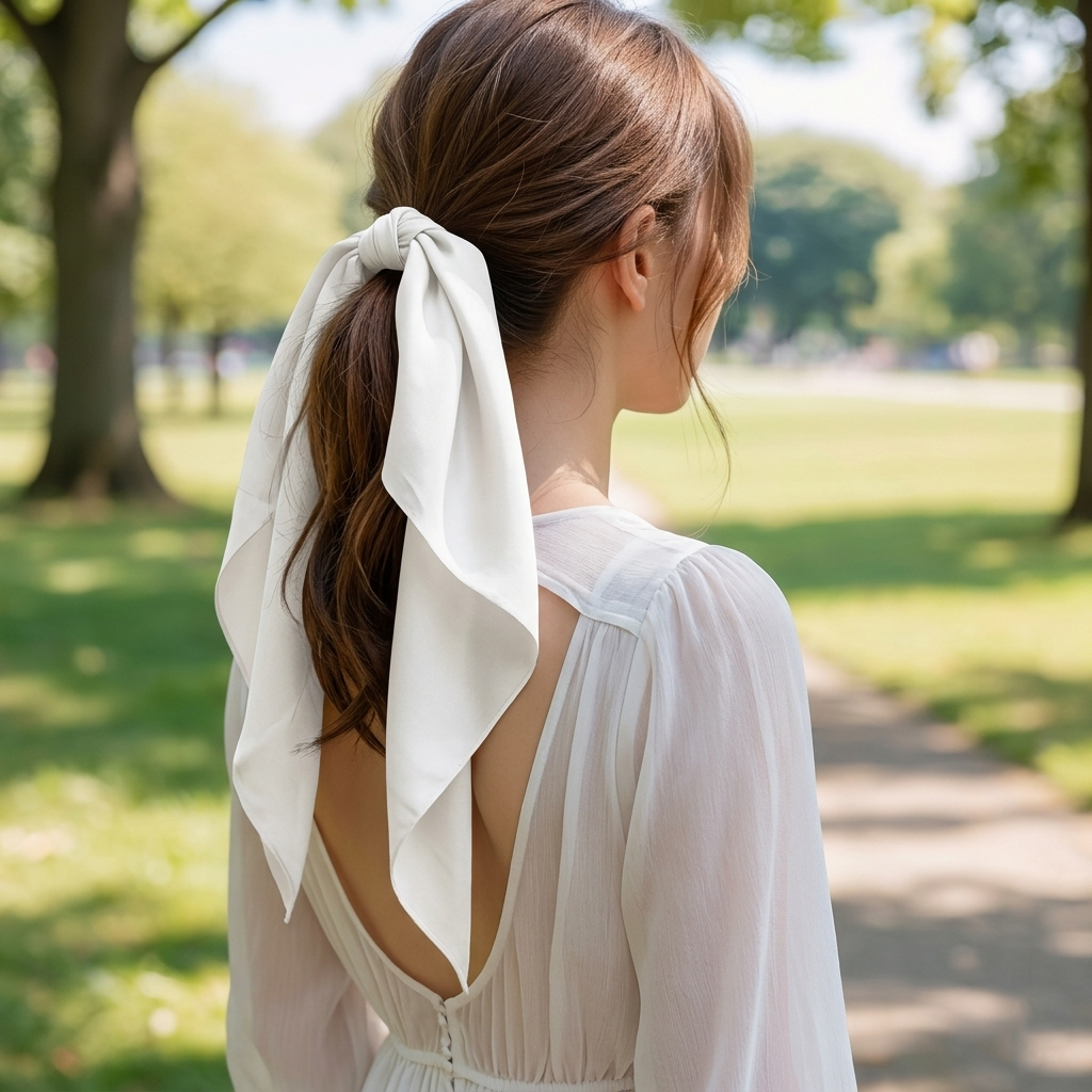 Silk Hair Bows - Elegant Satin Bow Hair Clips for Women
