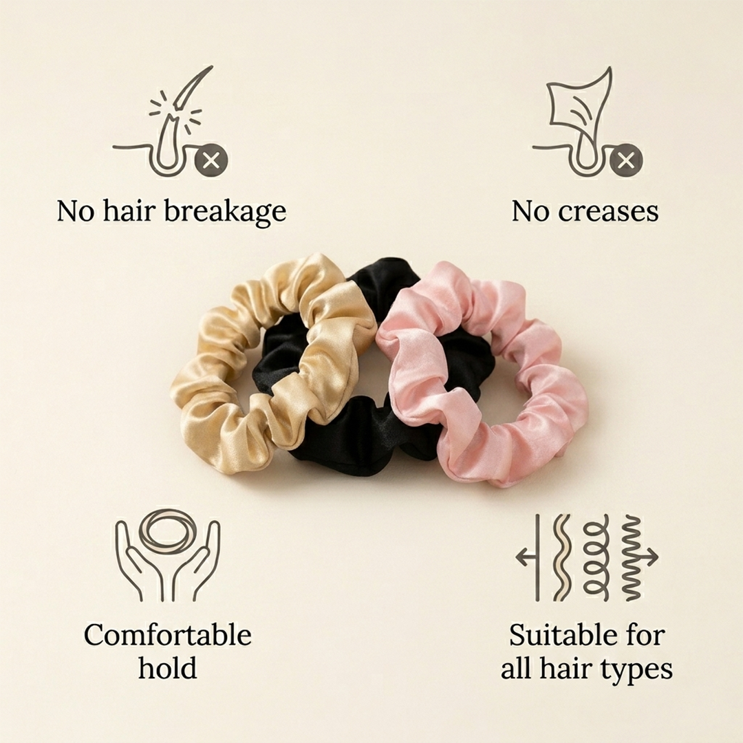 Silk Scrunchie Set - Gentle, No-Damage Hair Ties