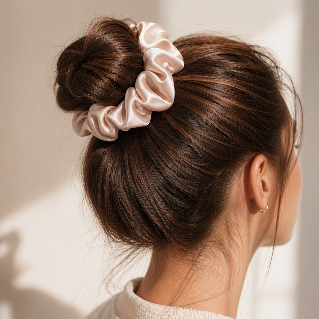 Silk Scrunchie Set - Anti-Damage Satin Hair Ties for Strong, Frizz-Free Hair